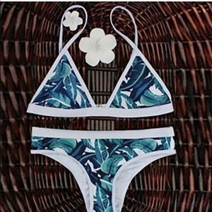 Bermuda Triangle tropical floral print bikini